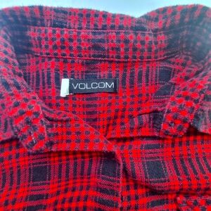 Womens Volcom red and black flannel